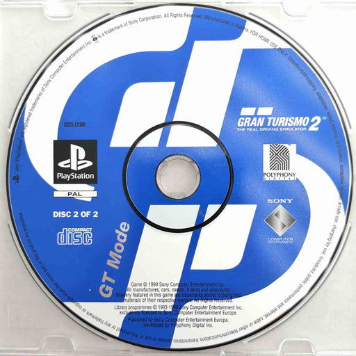Erstatningsdisk: Gran Turismo 2 [PS1] (Brukt) Disk 2 (GT Mode) [A-]