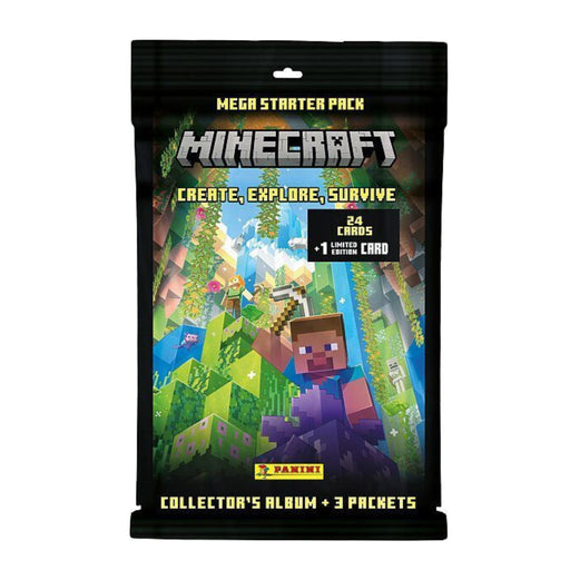 Minecraft-samlekort med perm serie 3: Mega starter pack - Create, Explore, Survive (Panini)