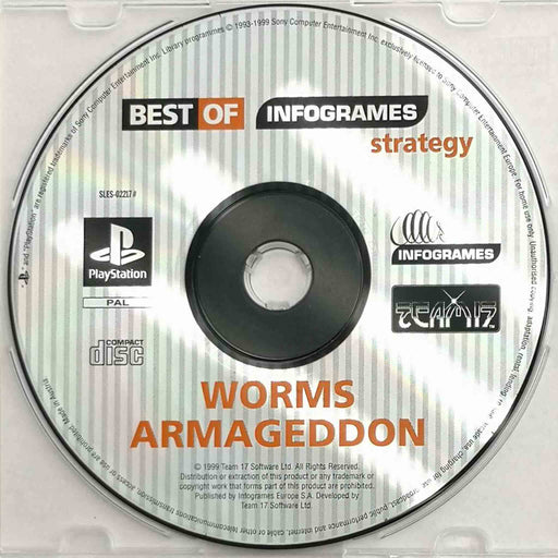 Erstatningsdisk: Worms Armageddon [PS1] (Brukt) Best of Infogrames [A]
