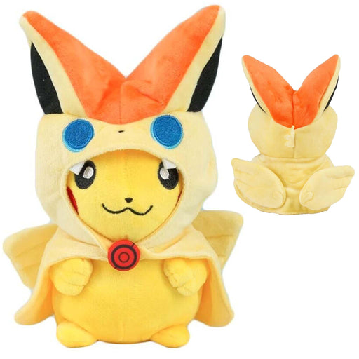 Plushbamse: Pokémon - Pikachu i Victini-kostyme (35cm)