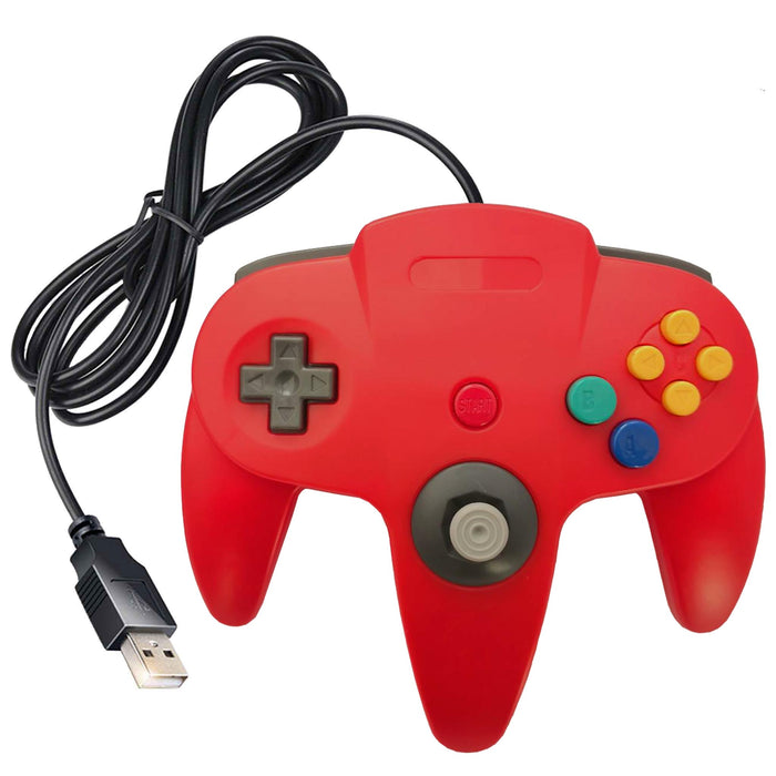 USB-kontroller i Nintendo 64-stil Rød