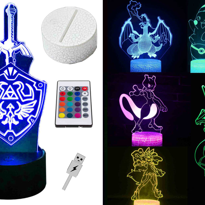 Nye og trendy 3D-LED-lamper til "Shine opp" gamerrommet! Gamingsjappa.no
