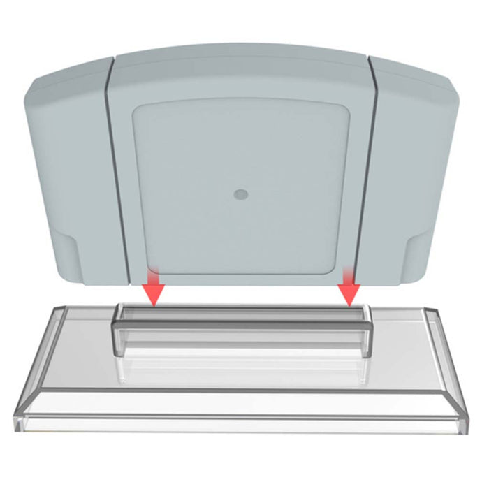 Akrylstand til Nintendo 64-spillkassetter