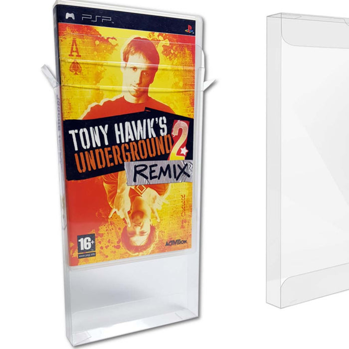 Beskyttelse i plast til komplette PSP-spill