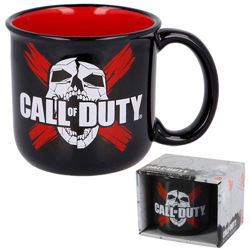 Kopp/krus: Call of Duty - Svart og rødt krus med logo og emblem - Gamingsjappa.no