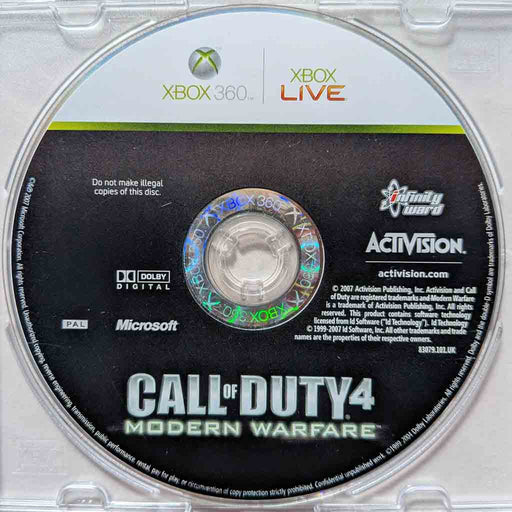 Erstatningsdisk: Call of Duty 4 - Modern Warfare [360] (Brukt) - Gamingsjappa.no