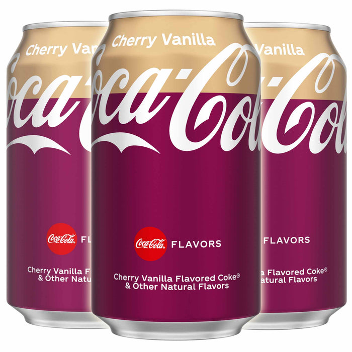 Brus: Coca-Cola med kirsebær og vaniljesmak (Cherry Vanilla Coke) [355ml] - Gamingsjappa.no