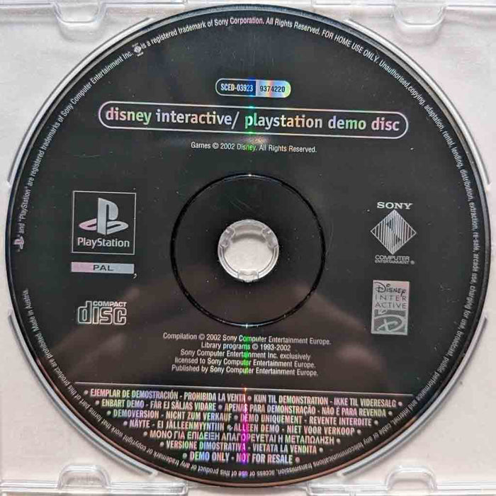 Demodisk: Disney Interactive [PS1] (Kun disk)