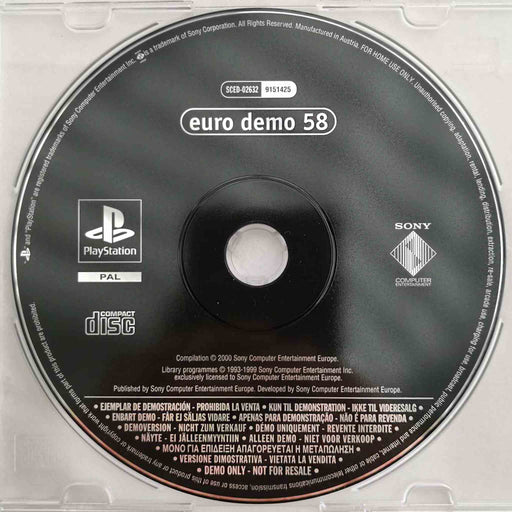 Demodisk: Euro Demo 58 [PS1] (Brukt)