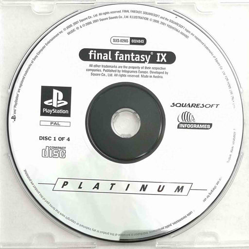 Erstatningsdisk: Final Fantasy IX [PS1] (Brukt) Disk 1 (Platinum) [A-]