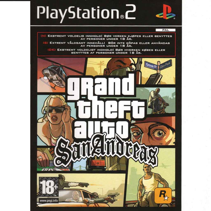 PS2: Grand Theft Auto - San Andreas (Brukt)