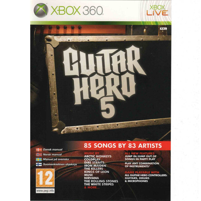 Xbox 360: Guitar Hero 5 (Brukt)