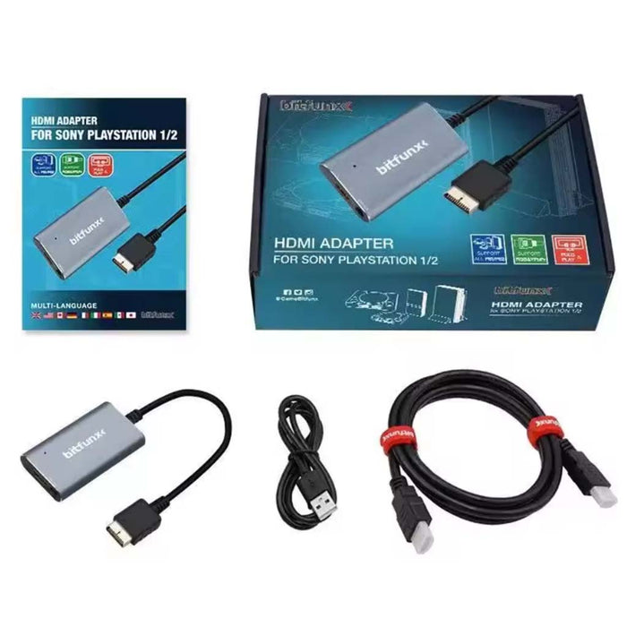 HDMI Upscaler-adapter til PlayStation 1 og PlayStation 2 | PS1, PS2 (1080p)