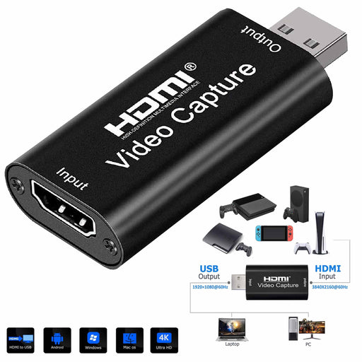 HDMI til USB 2.0-Adapter for PC-streaming | PlayStation, Switch, Xbox | Videoopptak