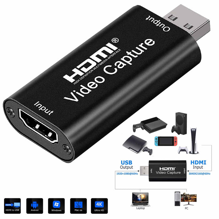 HDMI til USB 2.0-Adapter for PC-streaming | PlayStation, Switch, Xbox | Videoopptak - Gamingsjappa.no