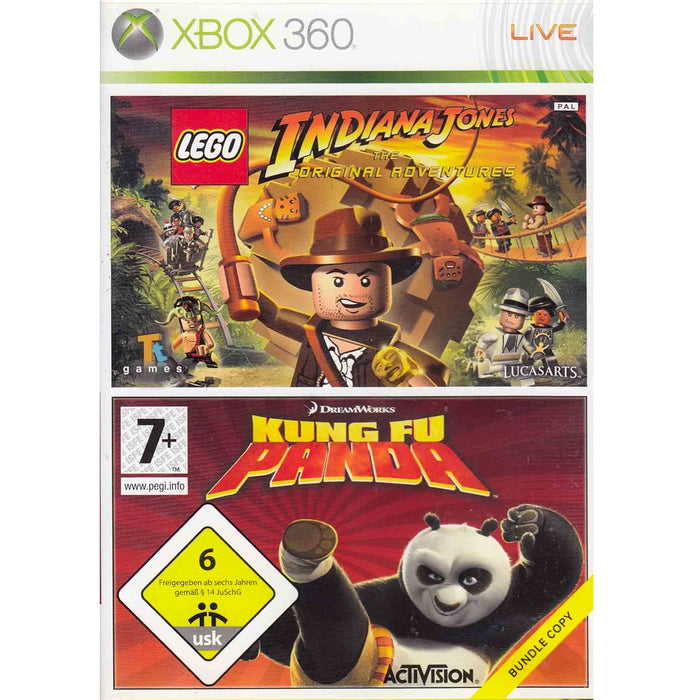 Xbox 360: LEGO Indiana Jones / Kung Fu Panda (Brukt)