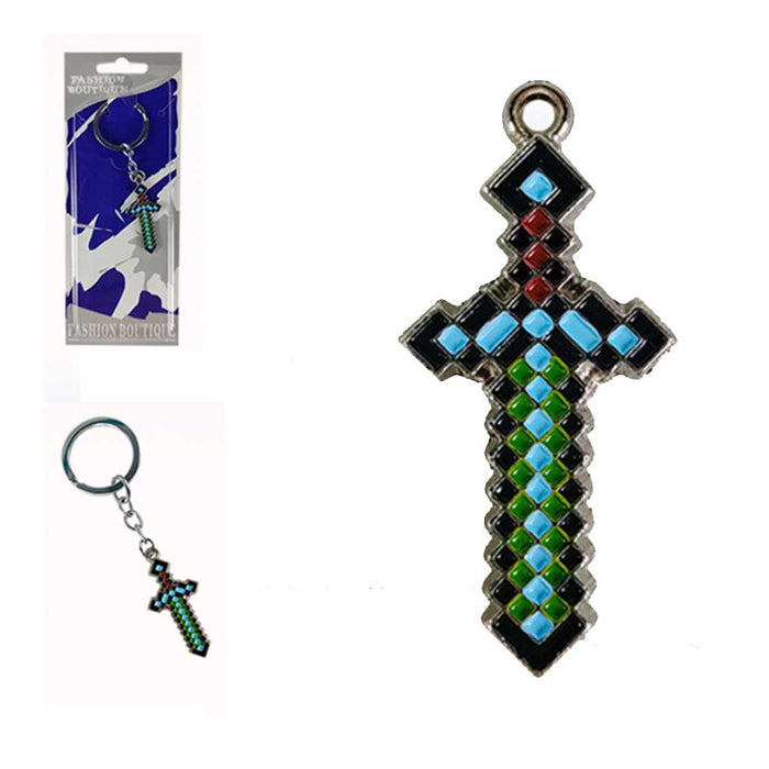 Nøkkelring av metall: Minecraft - Diamantsverd - Gamingsjappa.no