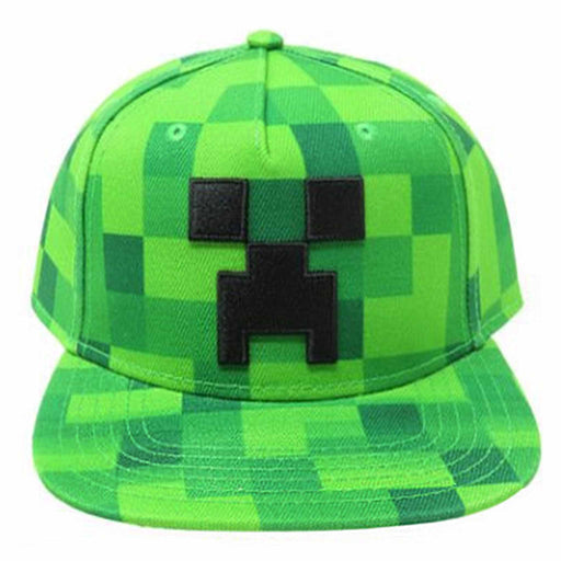 Caps: Minecraft - Helgrønn Pixel Creeper-fjes