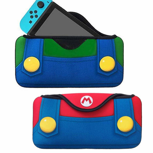 Myk oppbevaringsveske til Nintendo Switch: Snekkerbukse Mario / Luigi