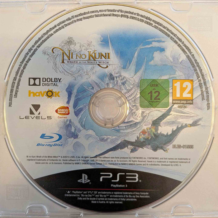 Erstatningsdisk: Ni no Kuni - Wrath of the White Witch [PS3] (Brukt)