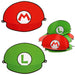 Partyeffekter: Nintendo - Mario hatt- og Luigi-partyhatter til bursdag (8 stk) - Gamingsjappa.no