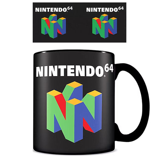 Kopp/krus: Nintendo - Sort kopp med Nintendo 64-logoen N64