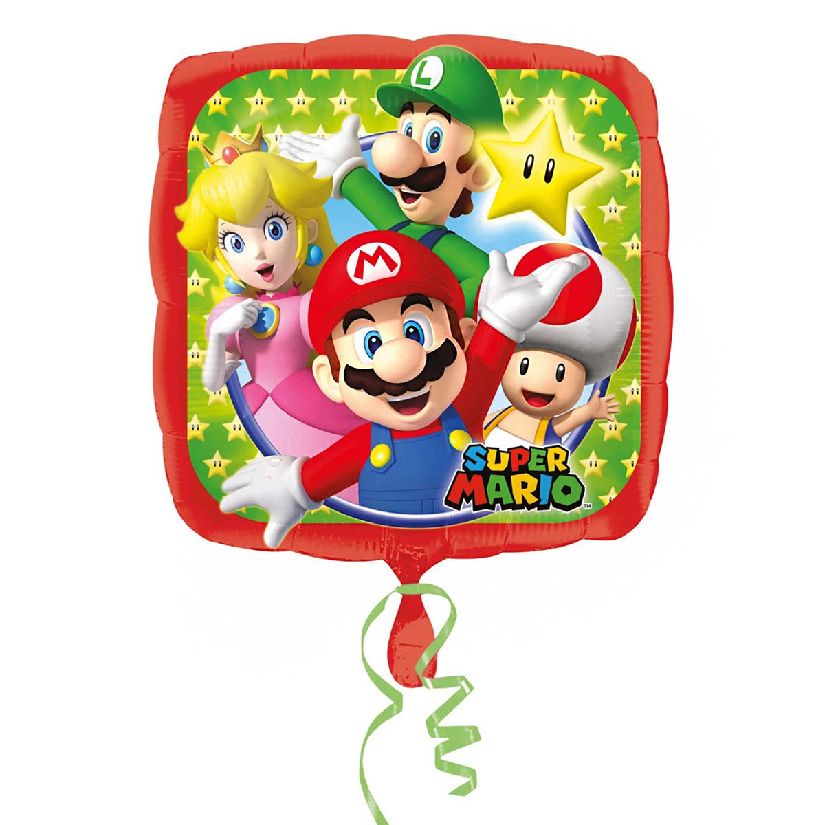 Partydekorasjon: Nintendo - Super Mario-ballong med Mario, Lugi, Peach