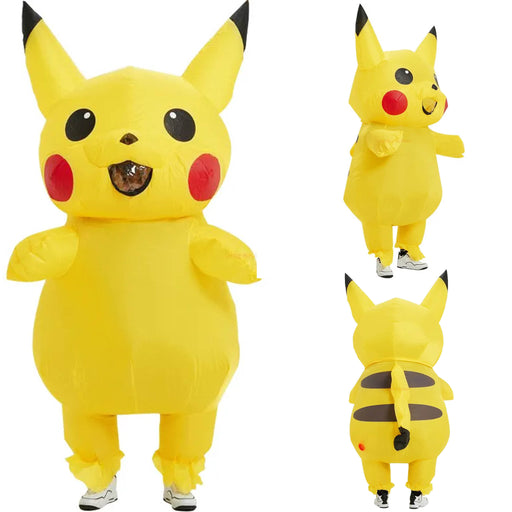Partyeffekter: Oppblåsbar drakt av Pikachu fra Pokémon-serien (voksenstørrelse)
