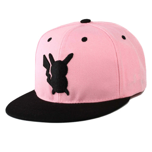 Caps: Pokémon - Pikachu-silhuett på rosa caps bakgrunn