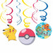 Partydekorasjon: Pokémon - Virvler og anheng med Pikachu, Poké Ball og div til bursdag (6 stk) - Gamingsjappa.no