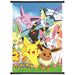 Tøyplakat: Pokémon - Pikachu og Eevee-familien | Wall Scroll