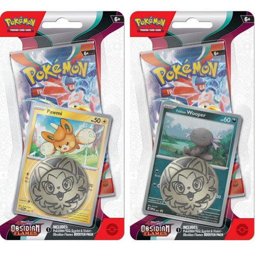 Pokémon TCG-kort: Scarlet & Violet 3 Obsidian Flames - Checklane-boosterpakke med promokort