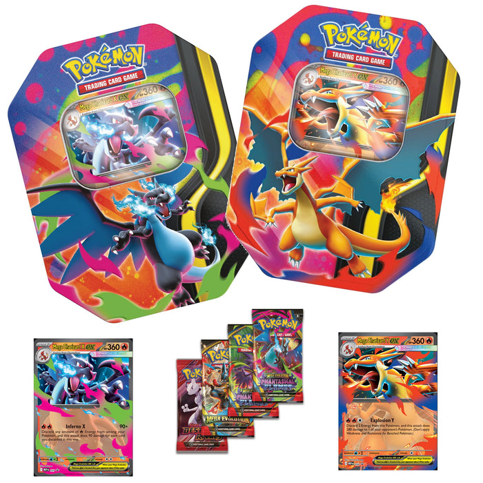 Pokémon TCG: Mega Charizard ex tinnbokser (våren 2026) - Gamingsjappa.no