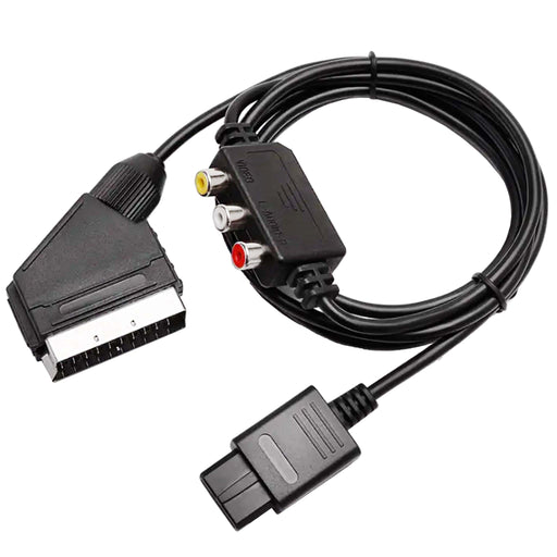 RGB SCART-videokabel til SNES, (N64) og GameCube med AV/RCA inn/ut - Gamingsjappa.no