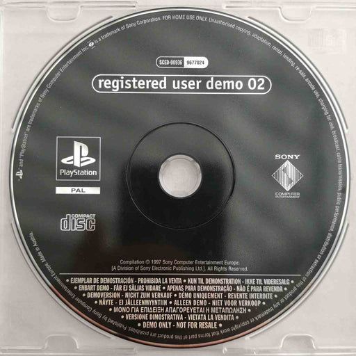 Demodisk: Registered User Demo 02 [PS1] (Brukt) Mangler sleeve [B]