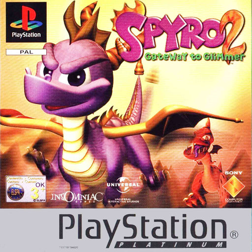 PS1: Spyro 2 - Gateway to Glimmer (Brukt) Platinum [B+ A- A-]