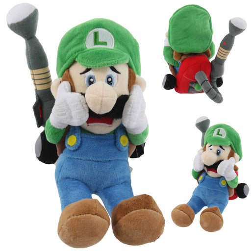 Plushbamse: Super Mario - Luigi Mansion med Poltergust bamse (18cm)