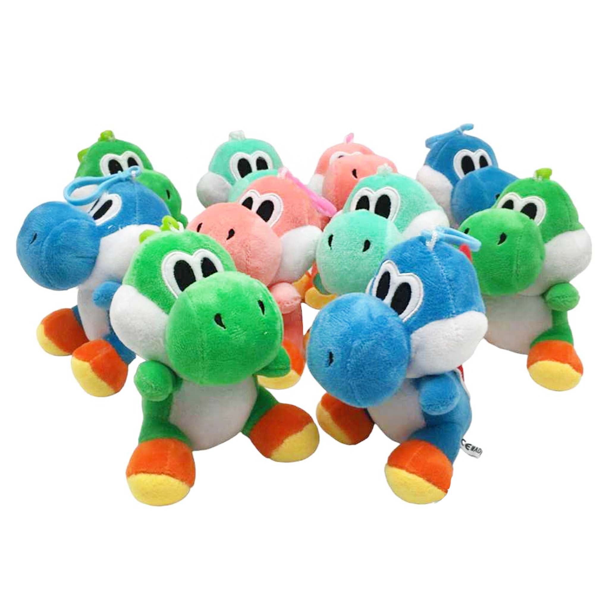 Plushbamse: Super Mario - Yoshi hengebamse (12cm)