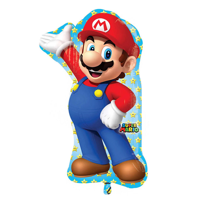 Partydekorasjon: Nintendo - Super Mario-formet festballong i metallfolie