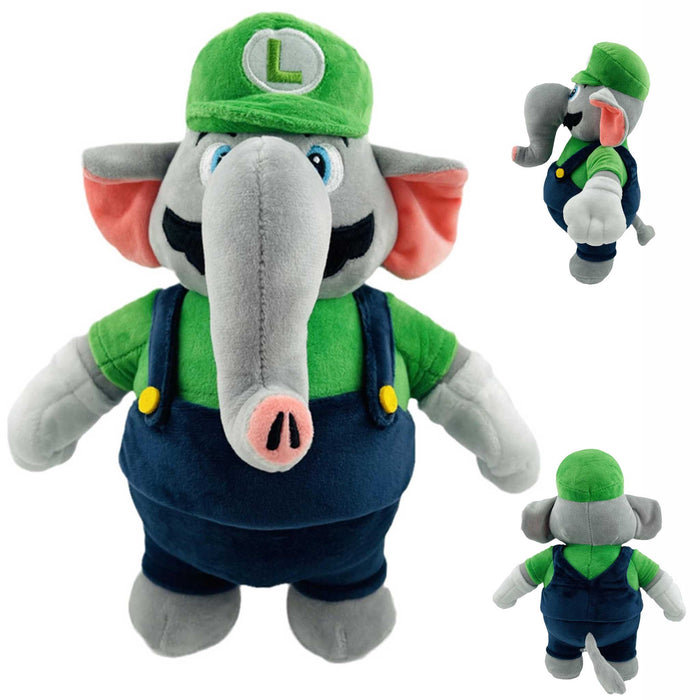 Plushbamse: Super Mario Wonder - Elefant-Luigi (27cm)