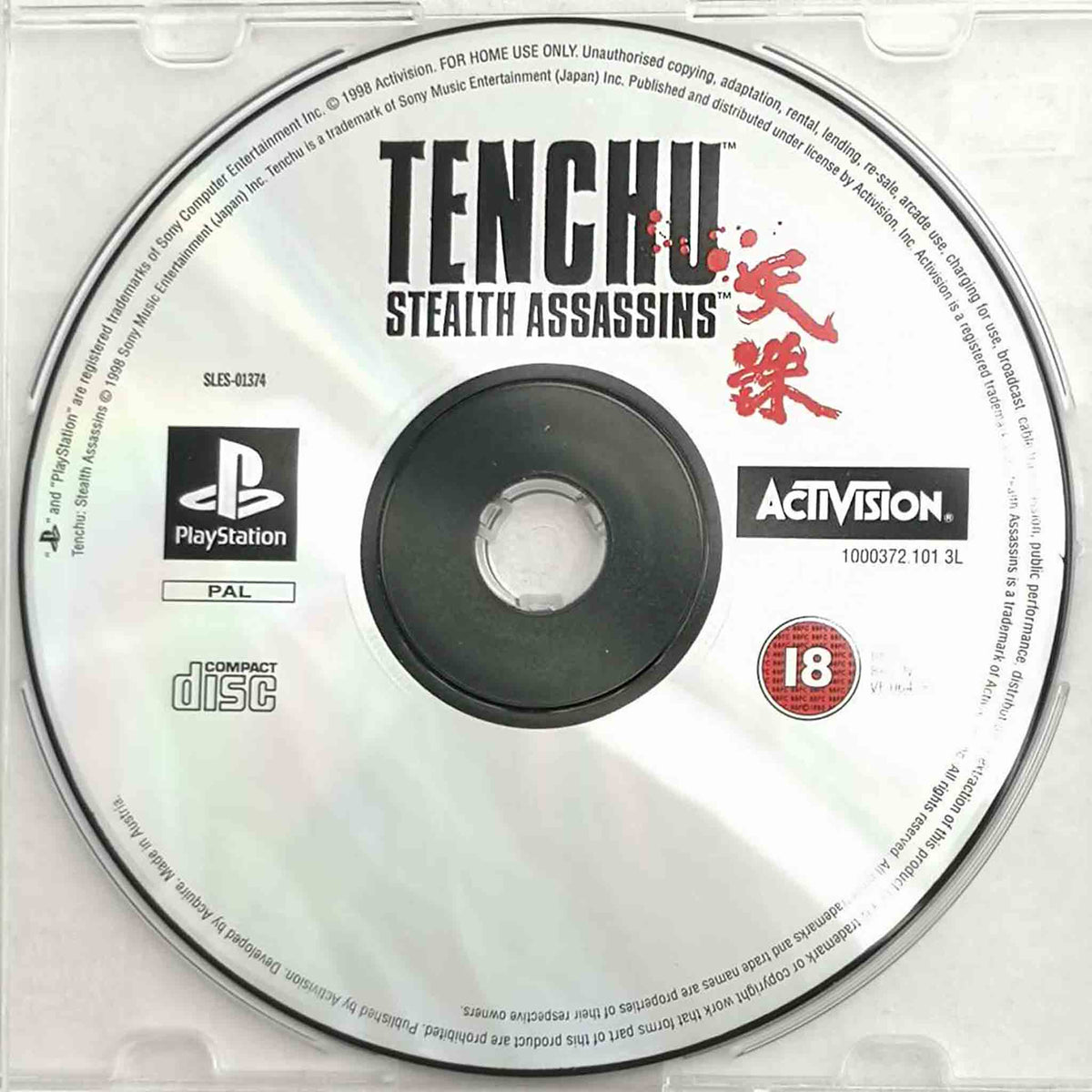 Jeu PS1 Tenchu Stealth Assassins