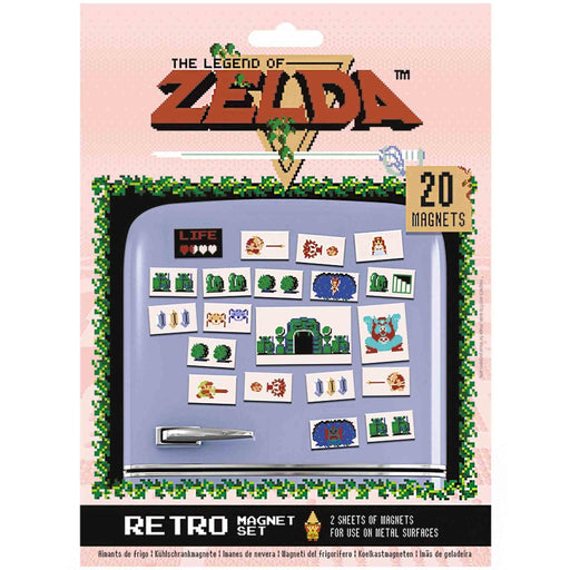 Magnetsett: The Legend of Zelda 8-bit pixelart fra NES (20 stk) - Gamingsjappa.no