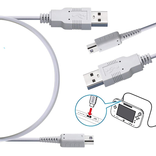USB-ladekabel til Wii U GamePad kontroll (tredjepart) - Gamingsjappa.no