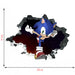 Veggklistremerker: Sonic the Hedgehog - Sonic løper gjennom veggen - Gamingsjappa.no