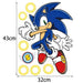 Veggklistremerker: Sonic the Hedgehog - Sonic og ringer