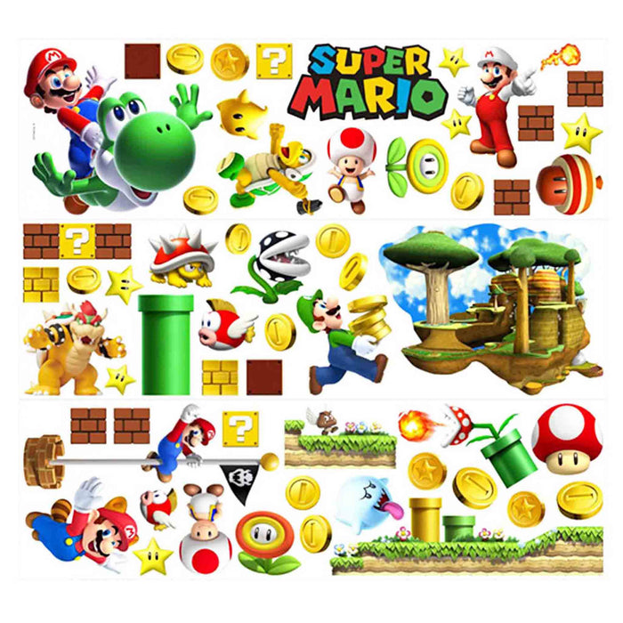 Slik Mario Veggklistremerker: Super Mario Bros. kjempesett