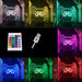 3D LED-lamper med spillmotiv: PlayStation | Zelda | Mario | Fortnite | Roblox PS DualShock-kontroller