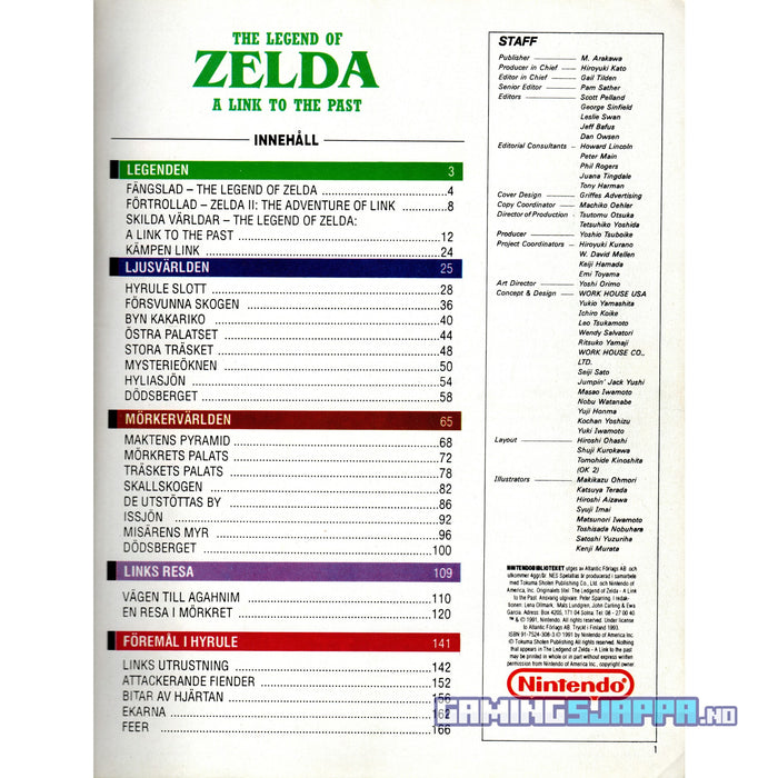 Spillguide: The Legend of Zelda: A Link to the Past | Nintendobiblioteket 4 - Nintendo Spelguide (Svensk) [SNES] (Brukt)