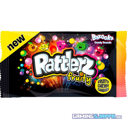 Godteri: Rattlerz fruity - Tyggedrops med fruktsmak [40g] (Bazooka) Gamingsjappa.no
