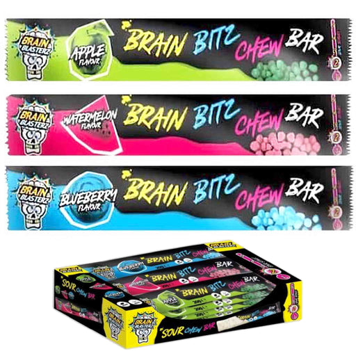 Karamell: Brain Bitz Chew Bar - Syrlig karamellstang [20g] (Brain Blasterz) Gamingsjappa.no